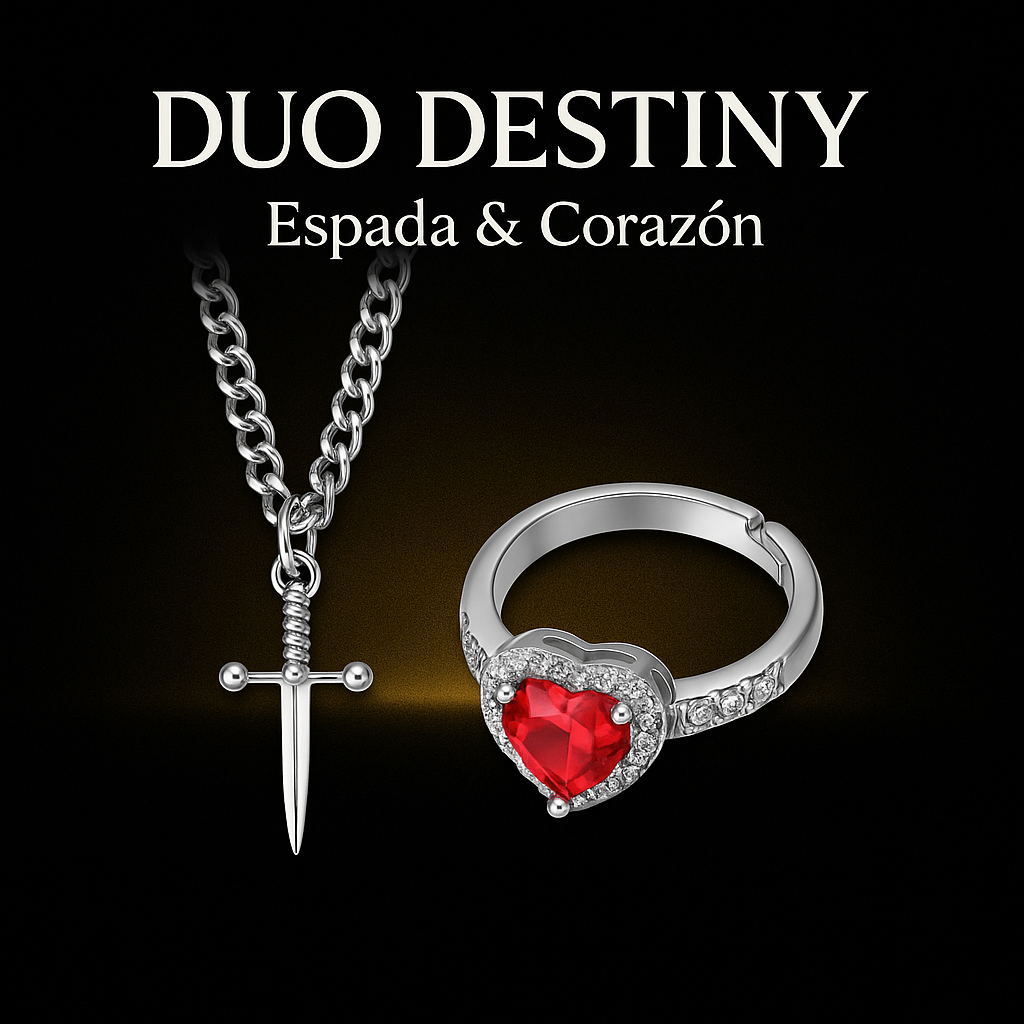 Pulseras Duo Destiny – ⚔️ Espada & Corazón💖