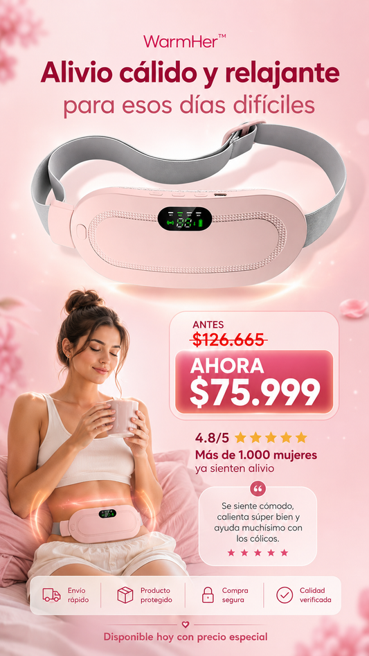WarmHer™ Cinturón masajeador térmico para cólicos🌷