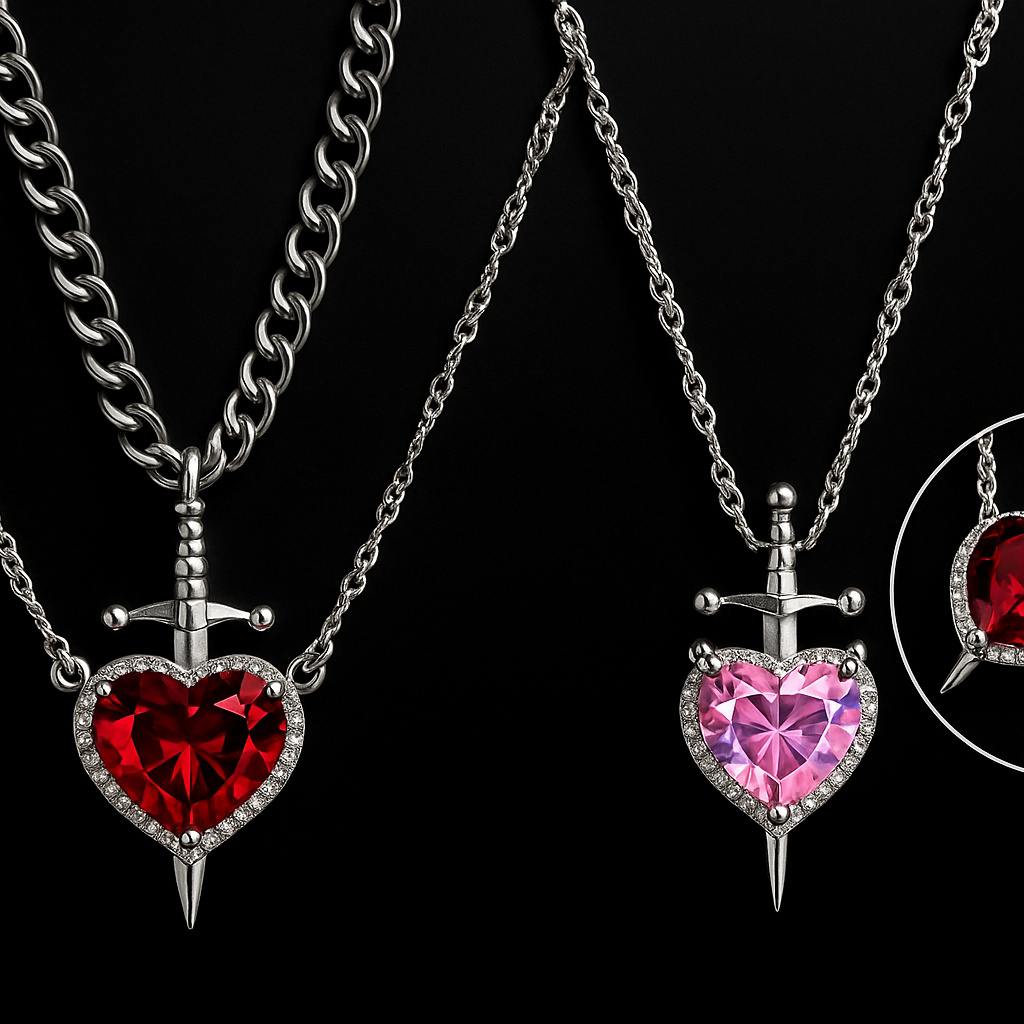 Collar Corazón & Espada — Amor que trasciende ❤️‍🔥
